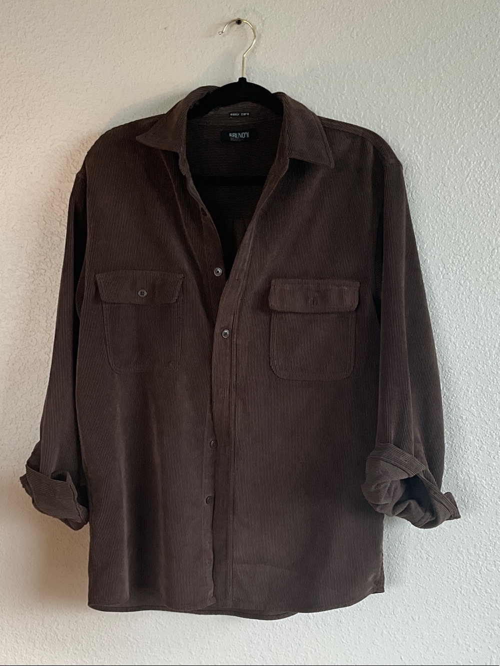 Brown corduroy button up